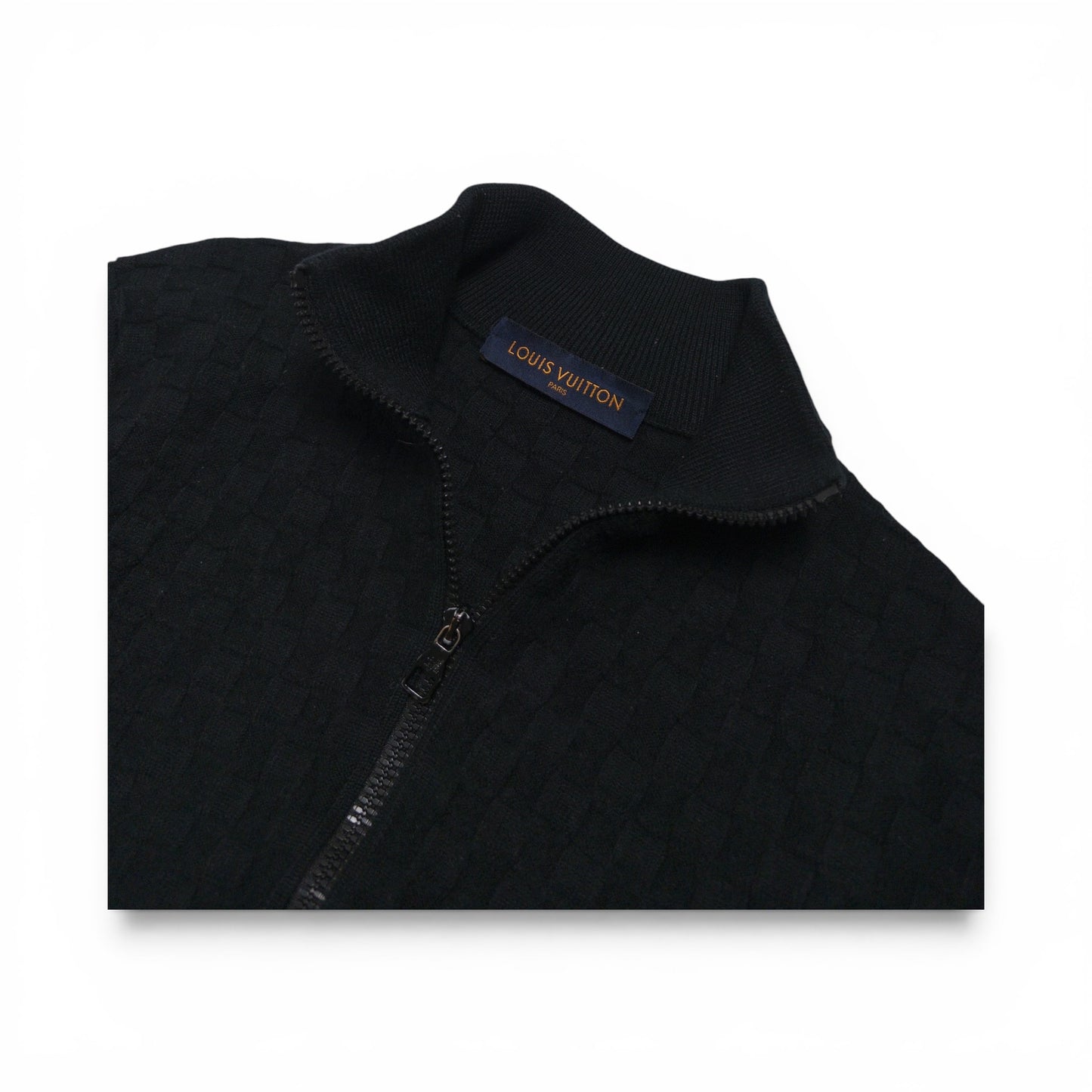 LOUIS VUITTON DAMIER SIGNATURE ZIP-THROUGH CARDIGAN