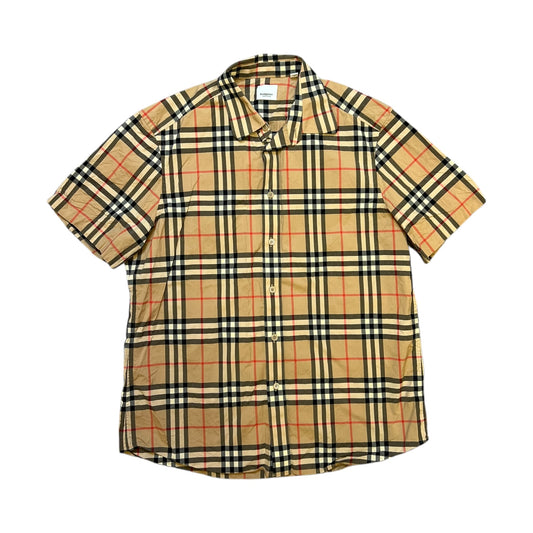 BURBERRY CHECK COTTON T-SHIRT