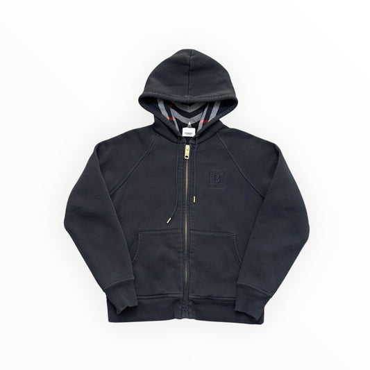 BURBERRY CHECK ZIP UP HOODIE