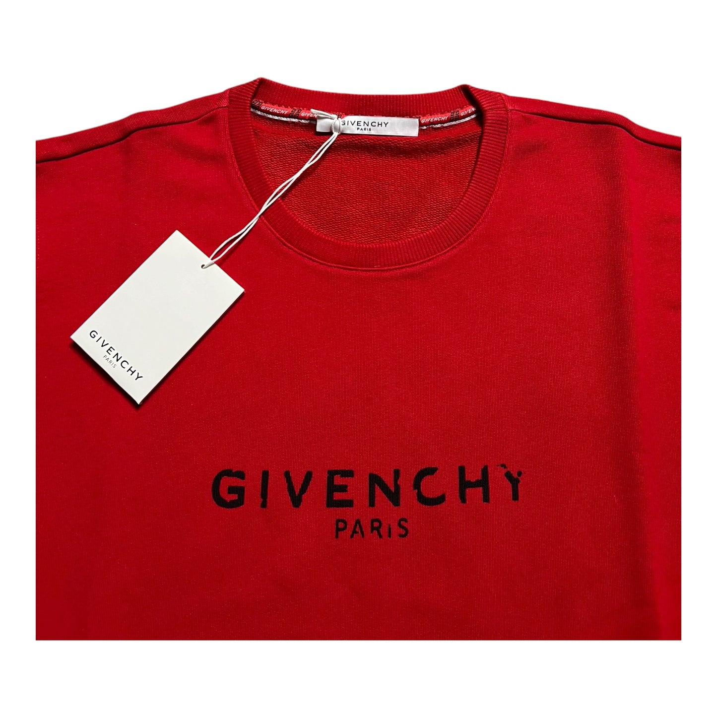 GIVENCHY PARIS CRACKED LOGO CREWNECK