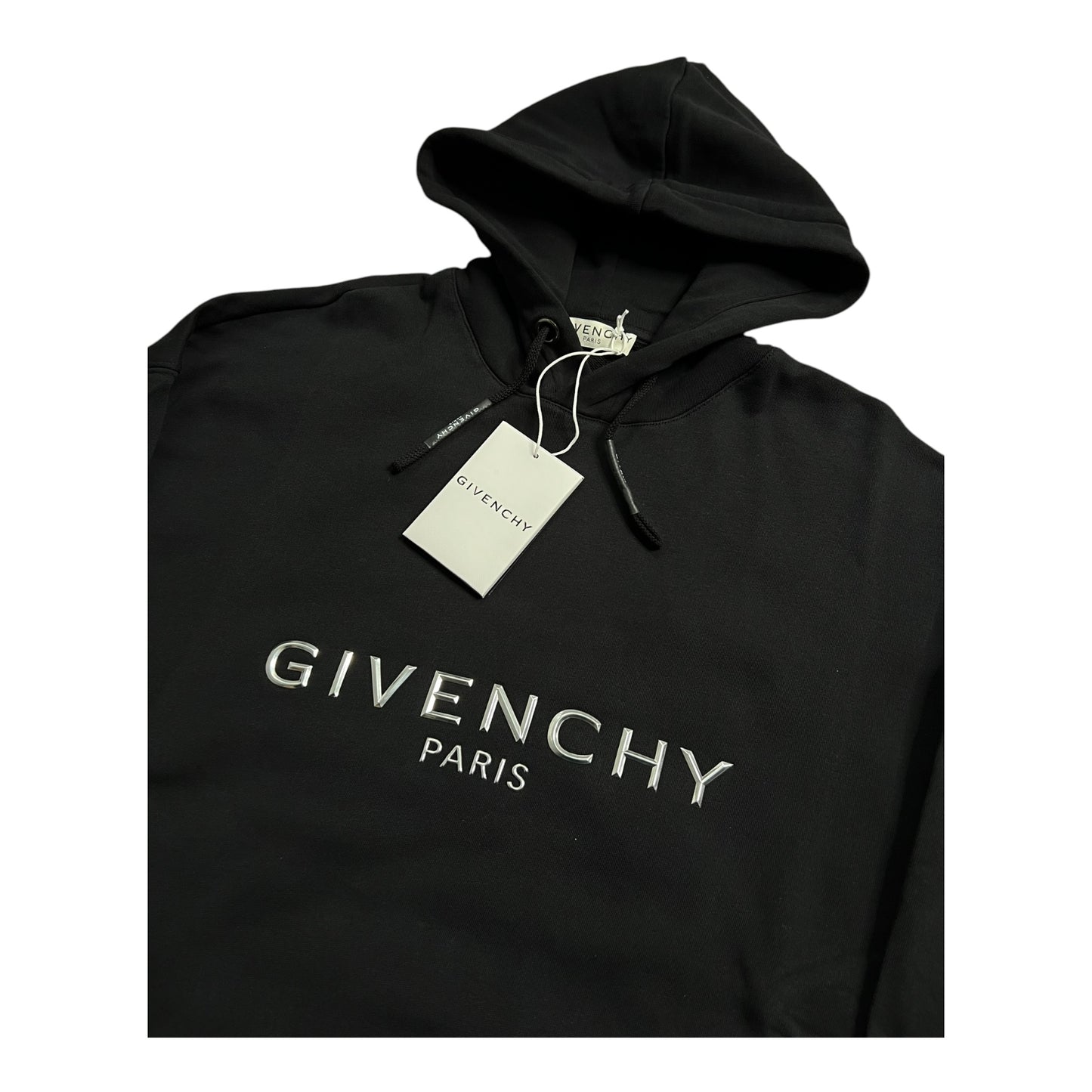 GIVENCHY PARIS 3D METAL LOGO HOODED SWEATSHIRT