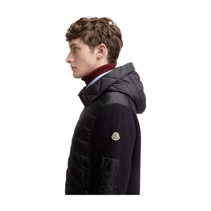 MONCLER PADDED HOODED CARDIGAN