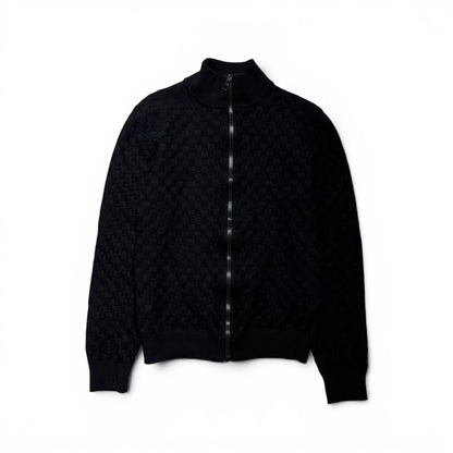 LOUIS VUITTON DAMIER SIGNATURE ZIP-THROUGH CARDIGAN