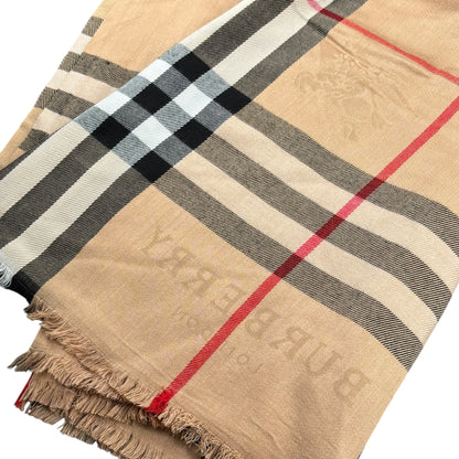 BURBERRY GIANT CHECK SILK SHAWL