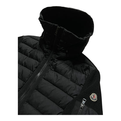 MONCLER PADDED WOOL CARDIGAN