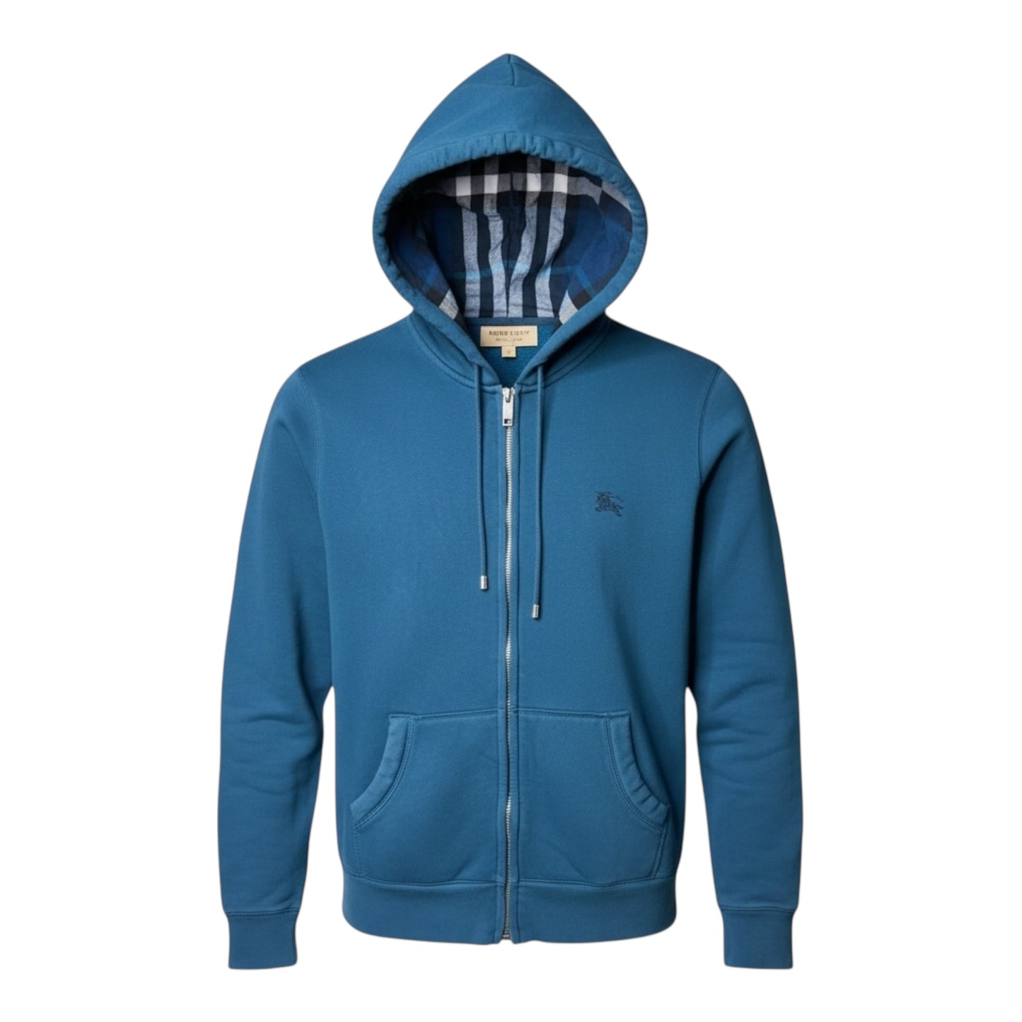 BURBERRY CHECK ZIP UP HOODIE