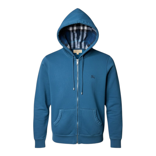 BURBERRY CHECK ZIP UP HOODIE