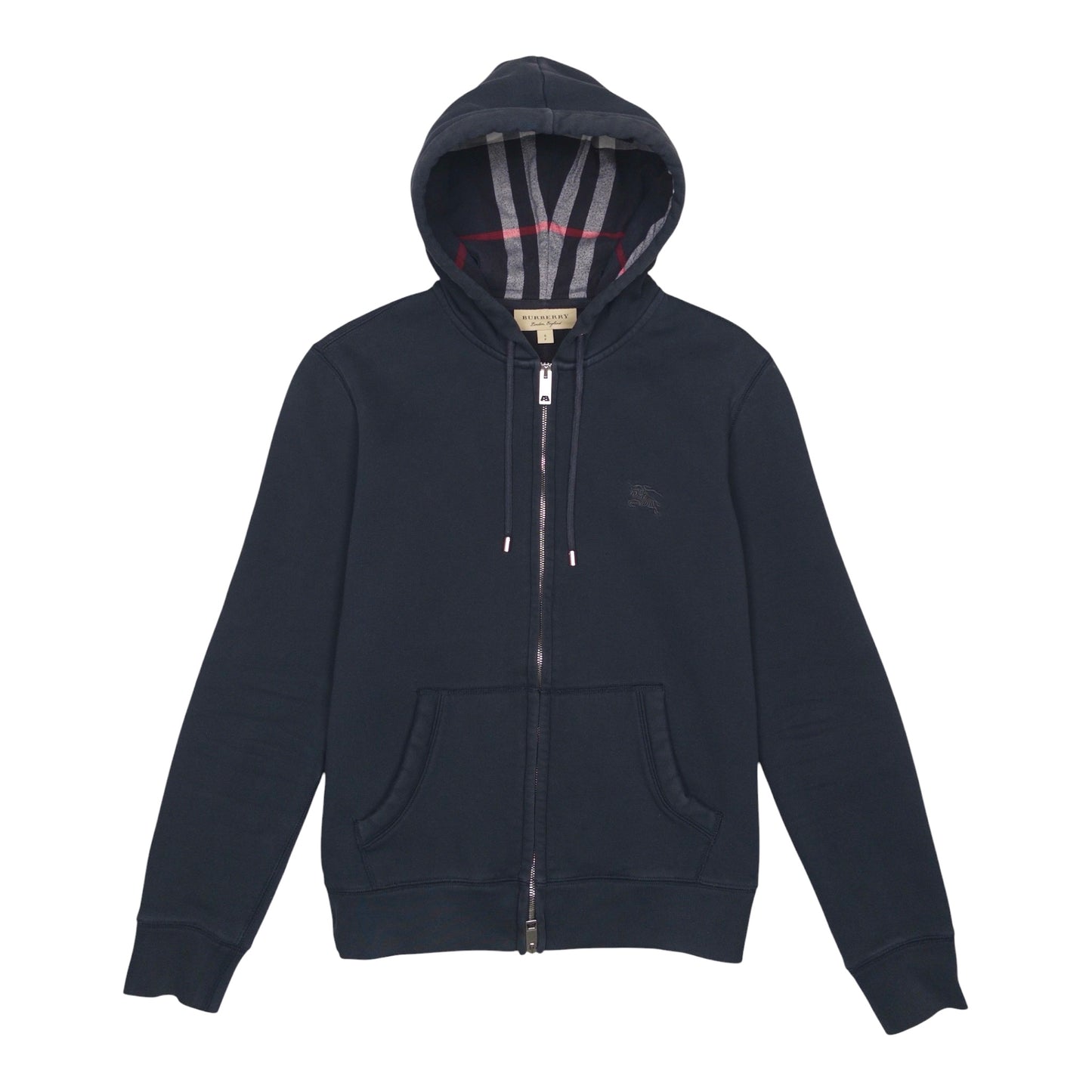 BURBERRY ZIP-UP CHECK HOODIE