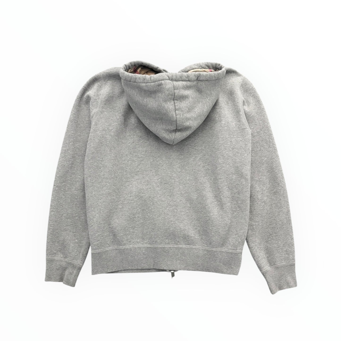 BURBERRY CHECK ZIP-UP HOODIE