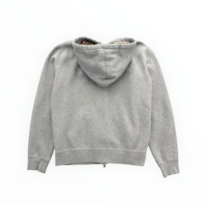 BURBERRY CHECK ZIP-UP HOODIE