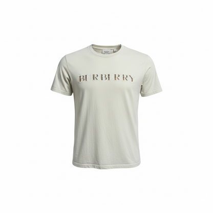 BURBERRY EMBROIDERED LOGO COTTON T-SHIRT