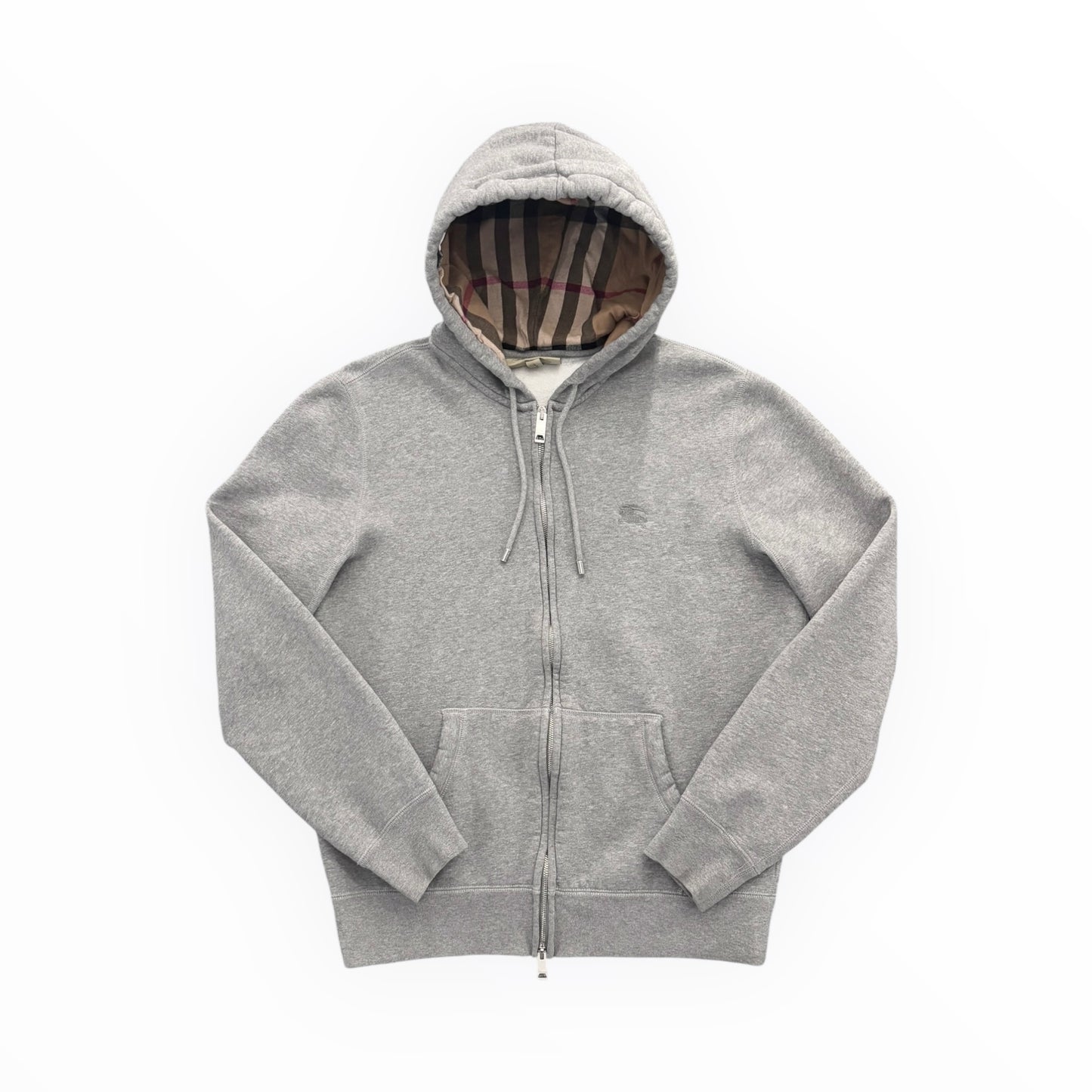 BURBERRY CHECK ZIP-UP HOODIE