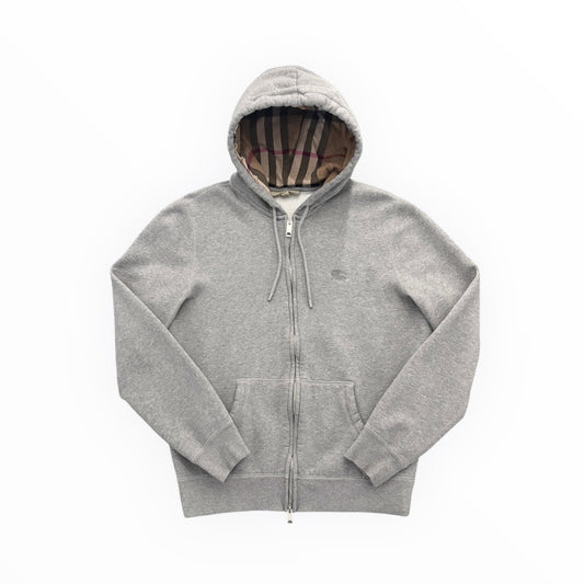 BURBERRY CHECK ZIP-UP HOODIE