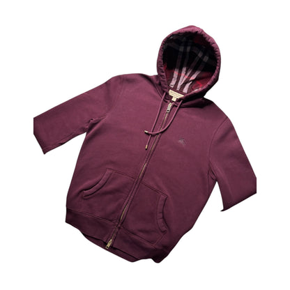 BURBERRY CHECK ZIP UP HOODIE