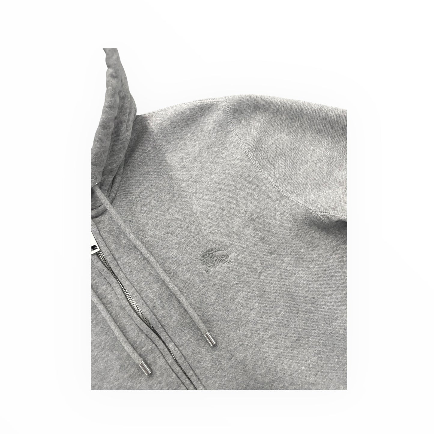 BURBERRY CHECK ZIP-UP HOODIE