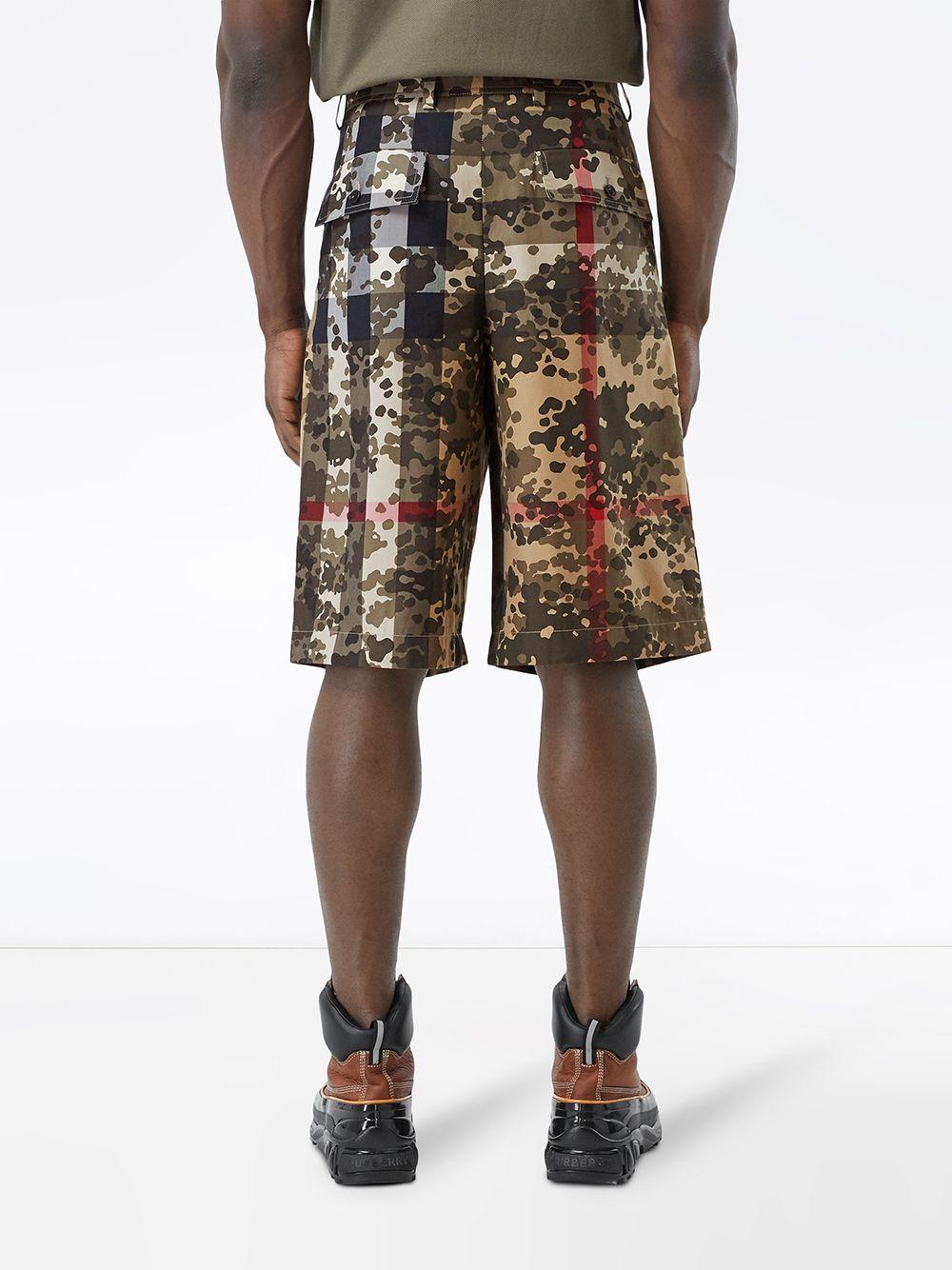 BURBERRY CAMOUFLAGE CHECK SHORTS