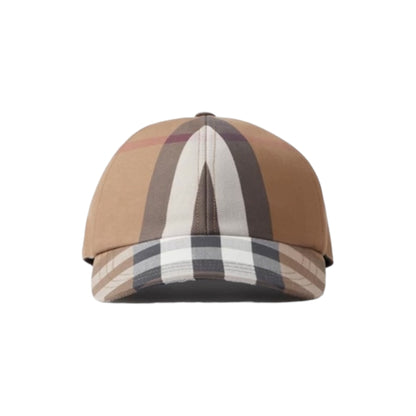 BURBERRY CHECK COTTON BASEBALL CAP