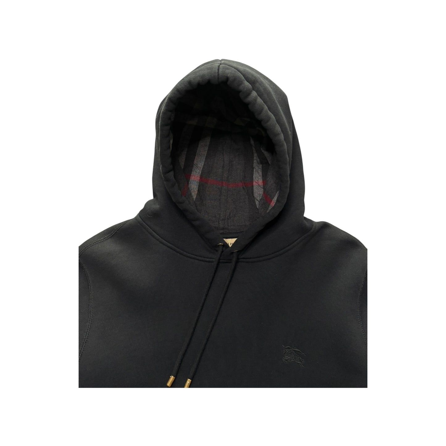 BURBERRY CHECK PULL OVER HOODIE
