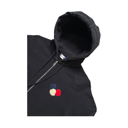 MONCLER TRIPLE LOGO ZIP UP HOODIE