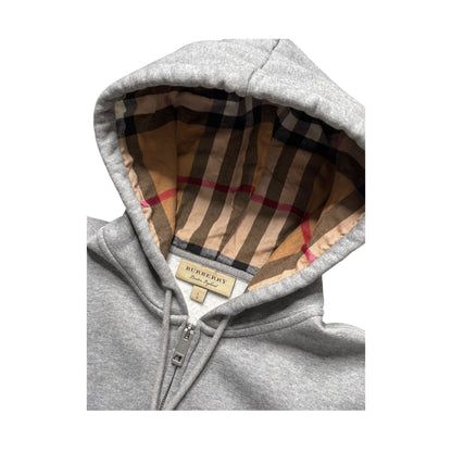 BURBERRY CHECK ZIP UP HOODIE