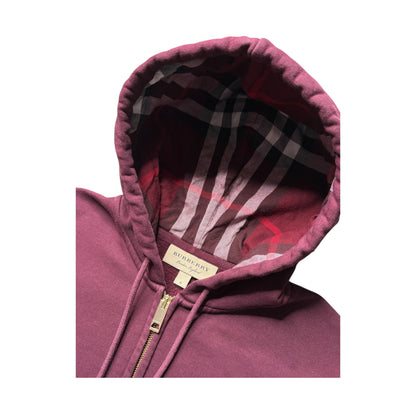 BURBERRY CHECK ZIP UP HOODIE