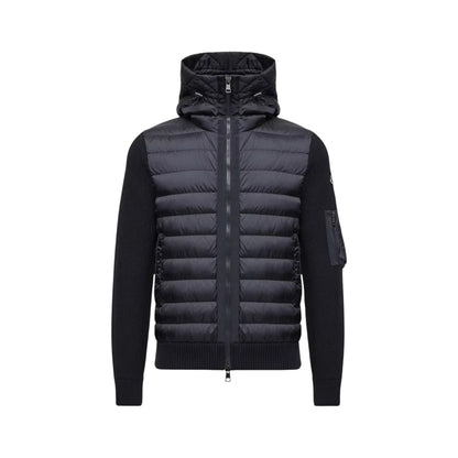 MONCLER PADDED HOODED CARDIGAN