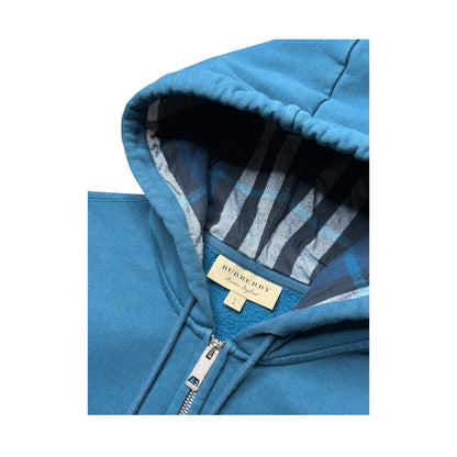 BURBERRY CHECK ZIP UP HOODIE