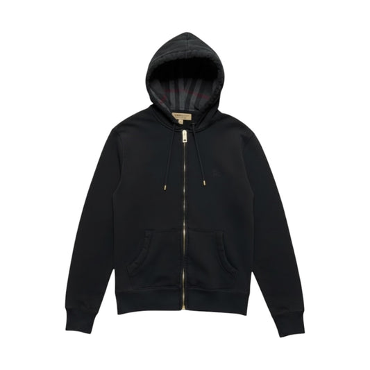 BURBERRY CHECK ZIP-UP HOODIE