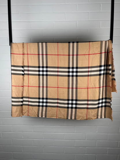 BURBERRY GIANT CHECK SILK SHAWL