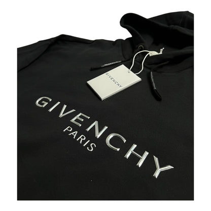 GIVENCHY PARIS 3D METAL LOGO HOODED SWEATSHIRT