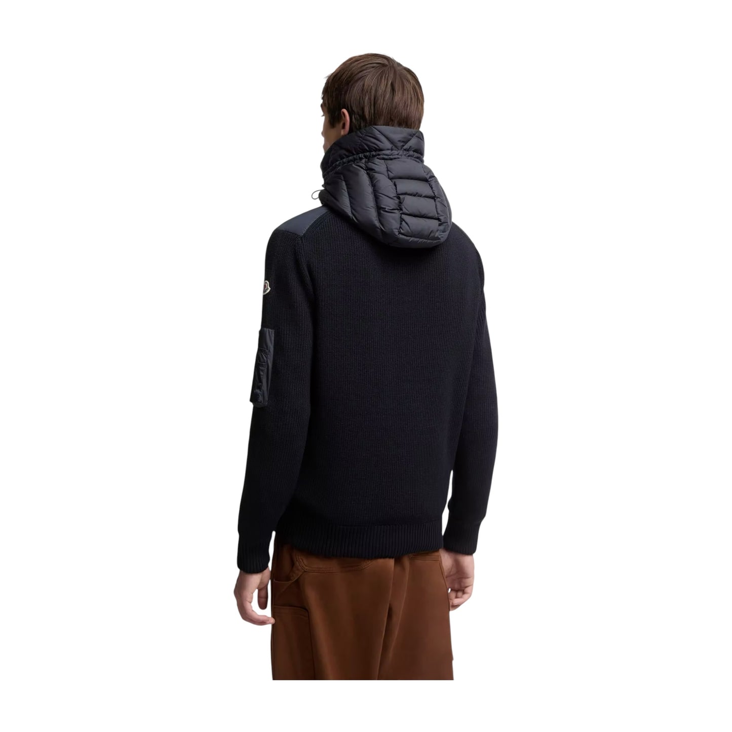 MONCLER PADDED HOODED CARDIGAN