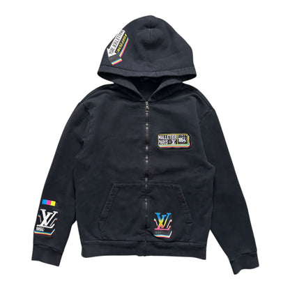 LOUIS VUITTON JAZZ MULTI LOGO ZIP UP HOODIE