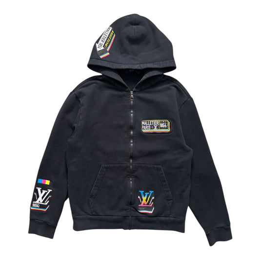 LOUIS VUITTON JAZZ MULTI LOGO ZIP UP HOODIE