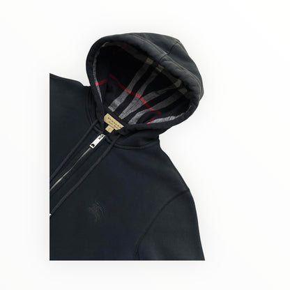 BURBERRY CHECK ZIP-UP HOODIE