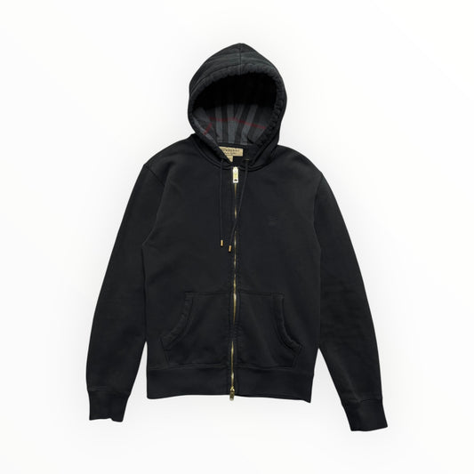 BURBERRY CHECK ZIP-UP HOODIE