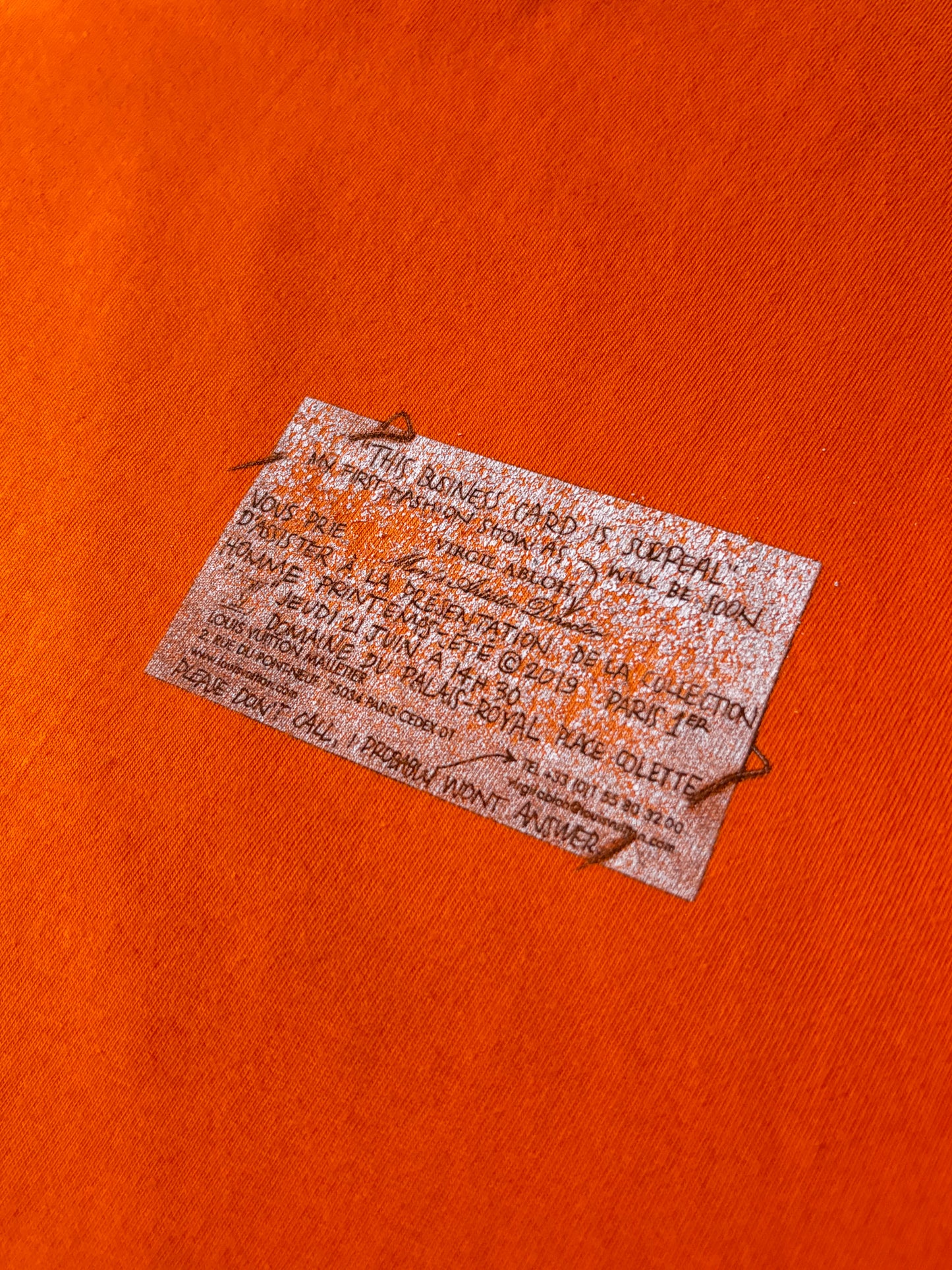 LOUIS VUITTON JUNE 2018 VIRGIL RUNWAY T-SHIRT