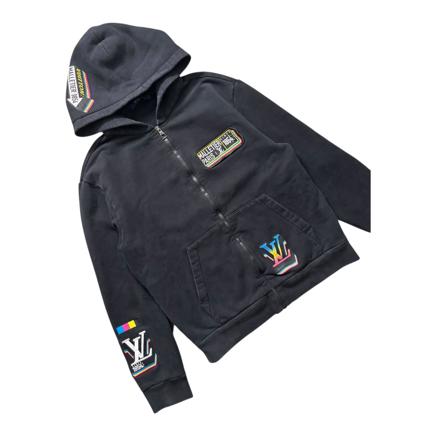 LOUIS VUITTON JAZZ MULTI LOGO ZIP UP HOODIE