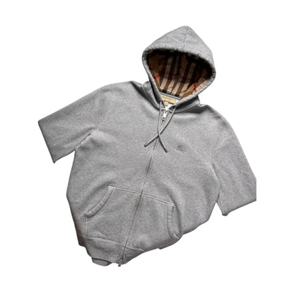 BURBERRY CHECK ZIP UP HOODIE