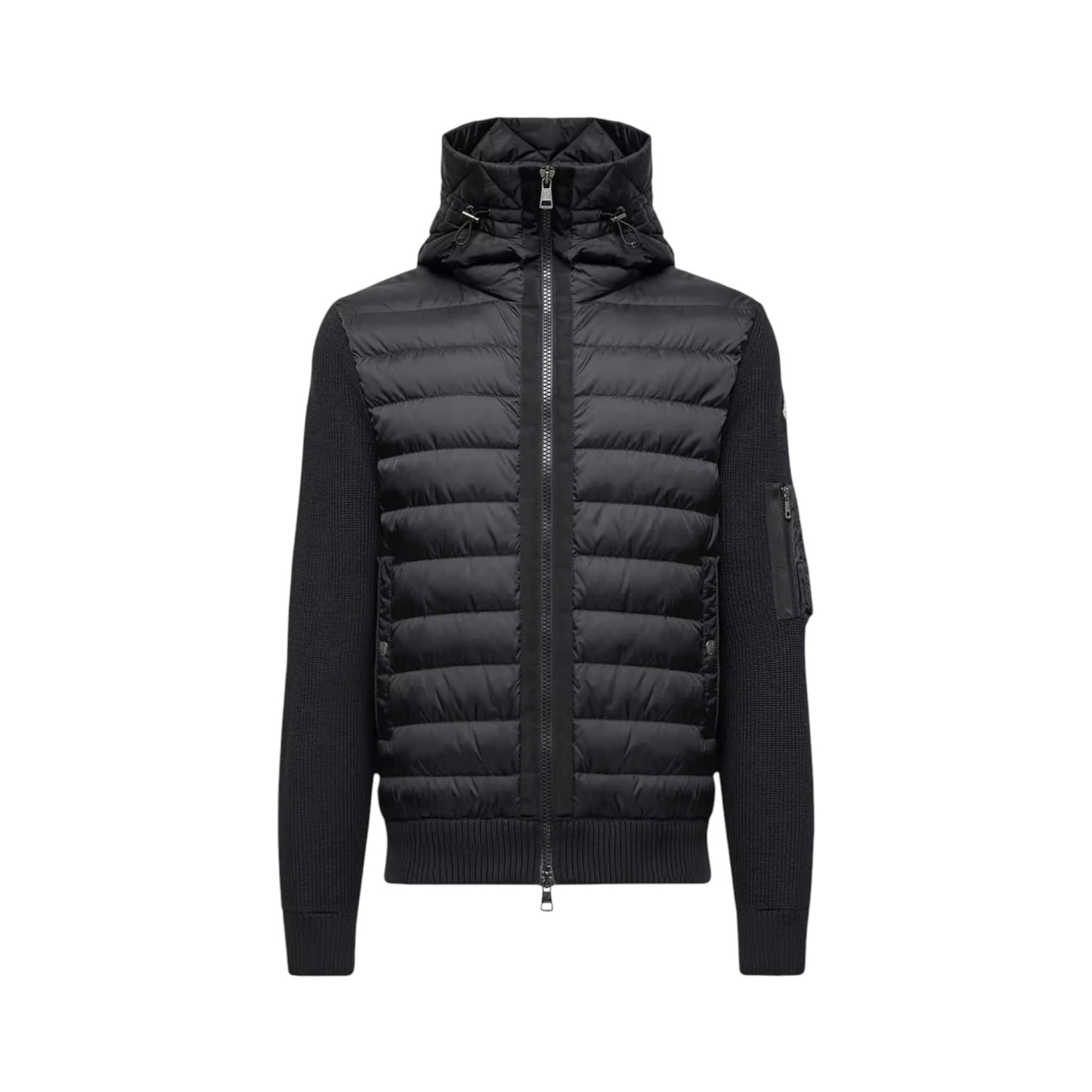 MONCLER PADDED HOODED CARDIGAN