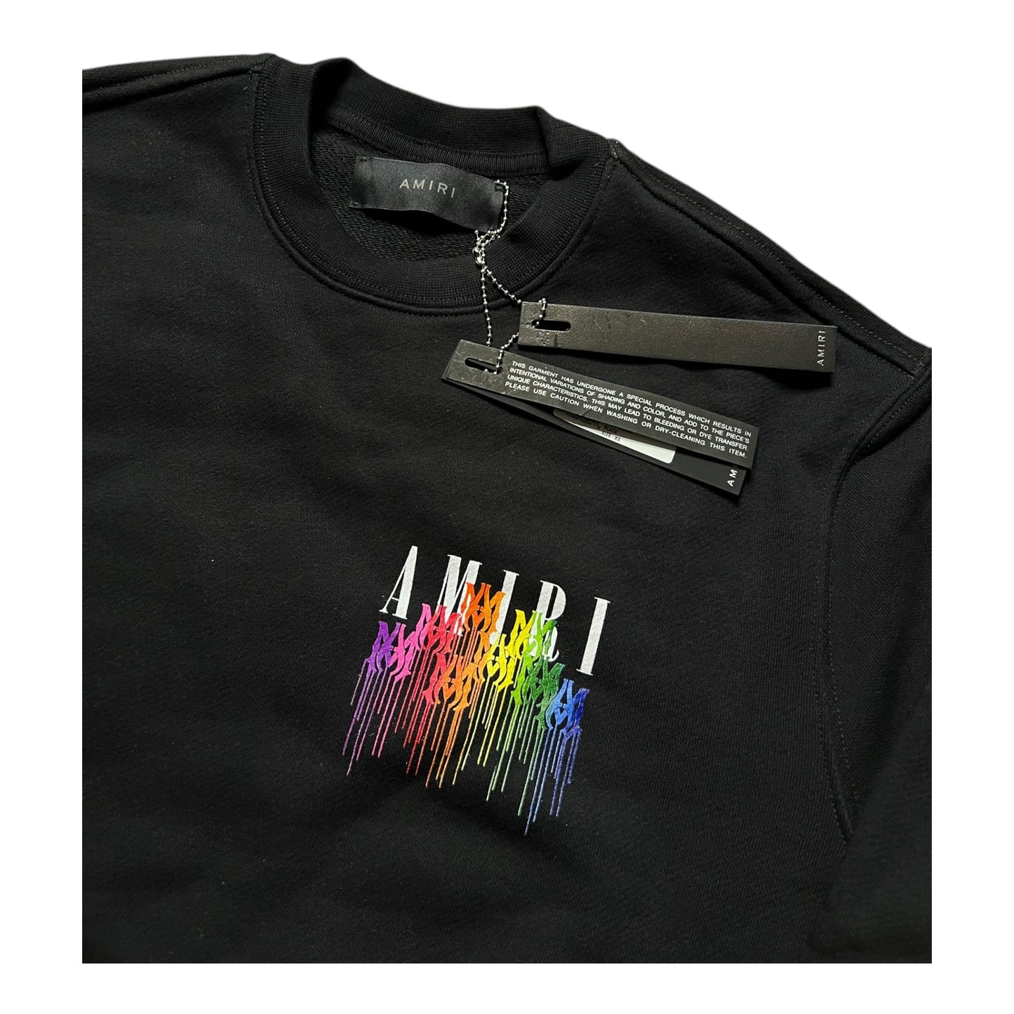 AMIRI RAINBOW DRIP CREWNECK