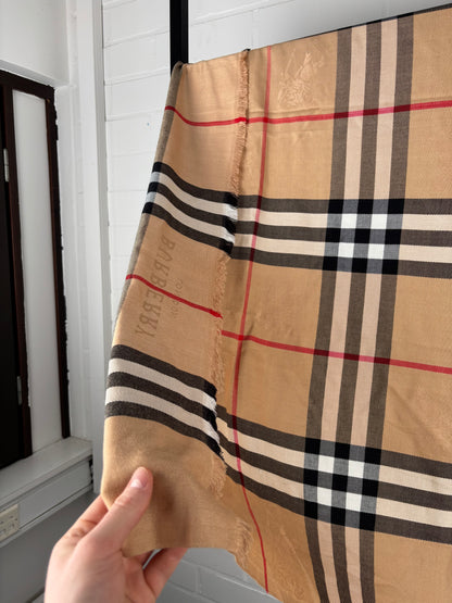 BURBERRY GIANT CHECK SILK SHAWL
